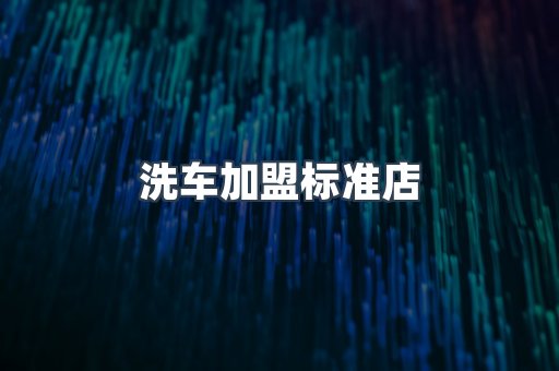洗车加盟标准店